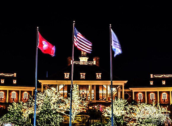 Flags In Front Of Hotel Country Christmas Nashville TN