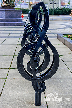 Musical Note Bike Rack Outside Of Schemerhorn Symphony Center Nashville TN