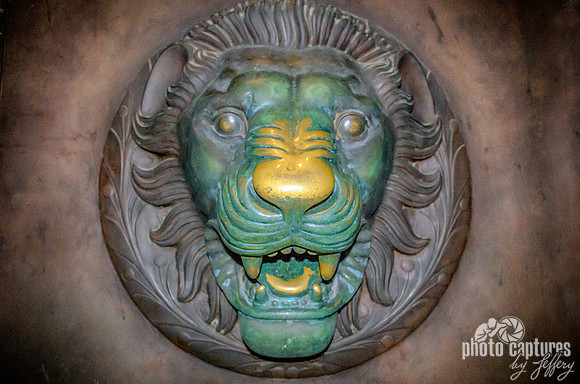 Bronze Lion On Huge Bronze Door Parthenon Nashville TN