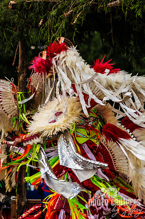 Native American Fancy Dancer In Motion With Ribbons
