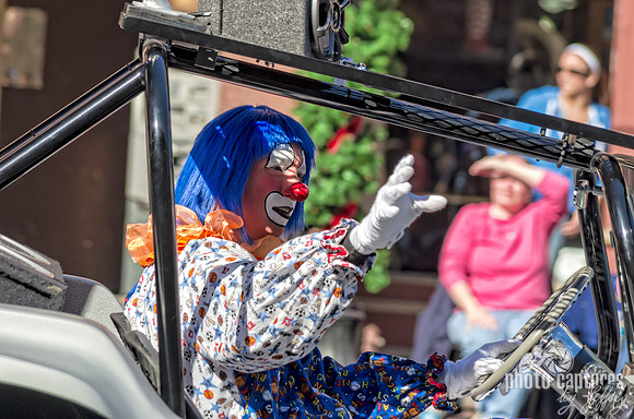 Shriner Clown Driving Past At Veterans Day Parade Nashville TN