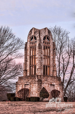 Winter Evening View Of Tower Of Memories Woodlawn Memorial Cemetery Nashville TN