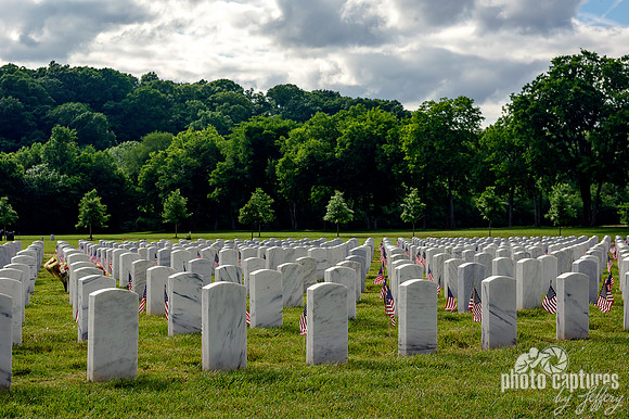 Along woodline edge Veterans Cemetery