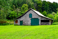 Green Field Barn Green Doors