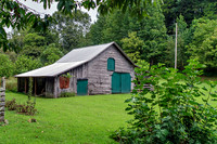 Front and Side View Of Barn