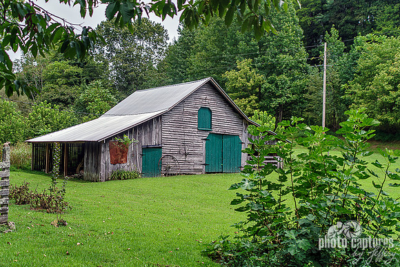 Front and Side View Of Barn
