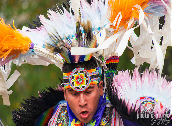 Native American Dancer Intense Motion