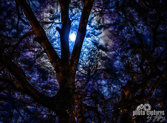 Full October Moon HDR Effect