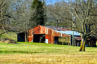 Close View Old Rustic Metal Barn