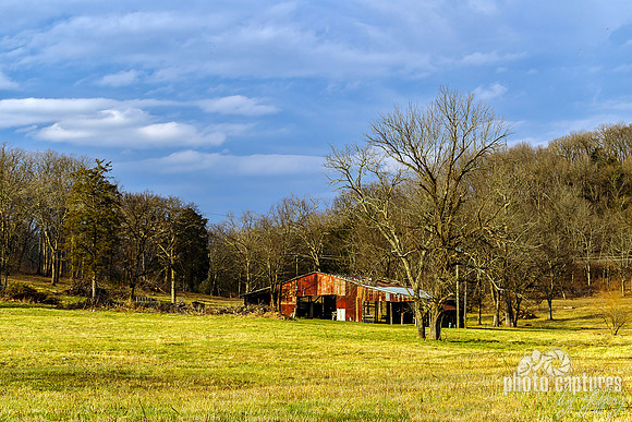 Rural Countryside Red Rustic Metal Rural Country Barn