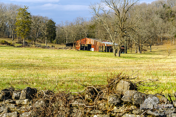 Different View Stone Wall Rustic Barn