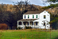 Rural Two Story Farmhouse in Digital Oil Paint