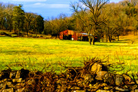Artistic Rendering of Rural Rustic Barn