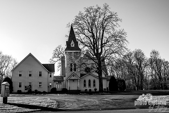 Cedar Hill United Methodist Church Black and White