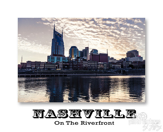 Nashville On The Riverfront Poster Style