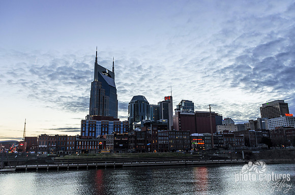 Neon Lights Of Nashville West Bank