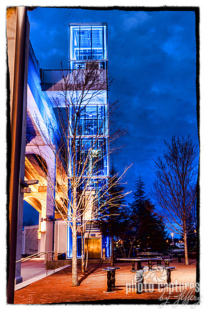 Shelby Street Bridge Elevator Blue