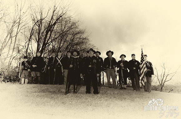 Franklin Civil War reenactors black and white
