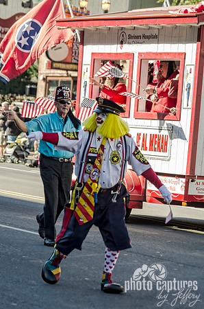 Shriner Yellow Haired Clown At Veterans Day Parade Nashville TN