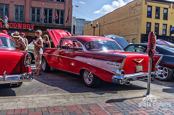 Looking Over Classic Cars Downtown Nashville