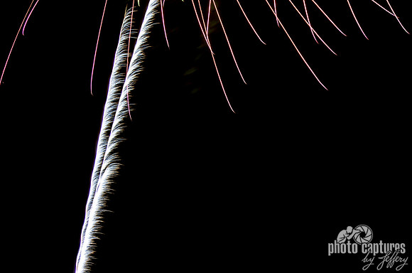 White Trail Of Firework Lights