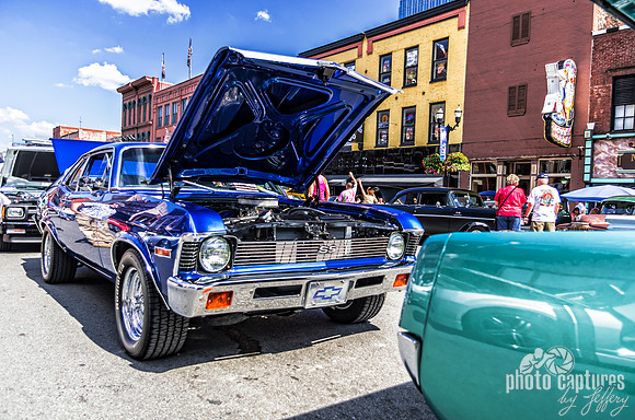 Classic Car Hood Up Downtown Nashville
