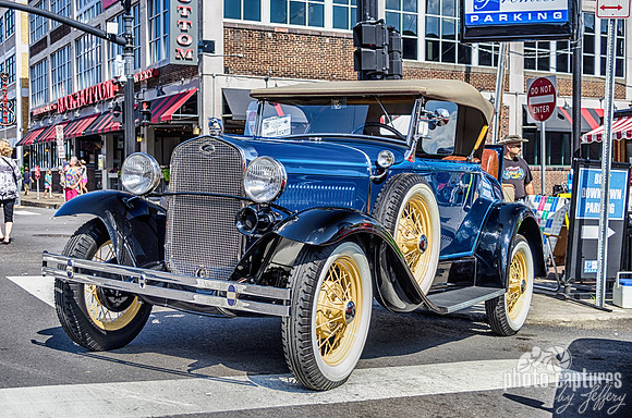 1920s Classic Car On Corner Downtown Nashville