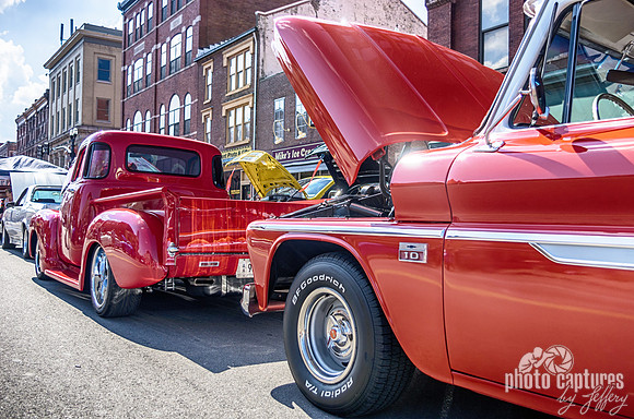 Red Classic Truck On Downtown Nashville Street