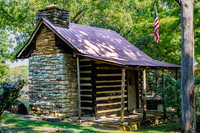 Side View Woodlawn Memorial Park Log Cabin Nashville TN