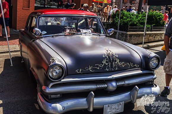 Painted Hood Classic Car Downtown Nashville