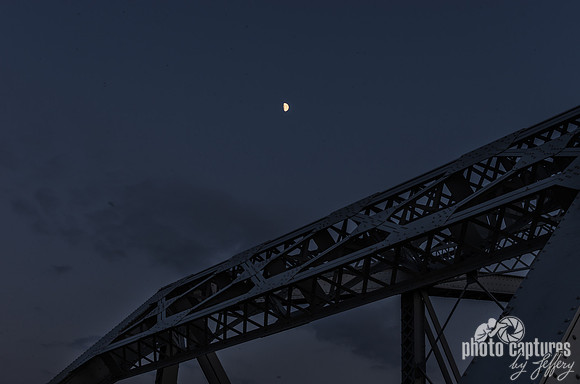 Moon Over Shelby Street Pedestrian Bridge