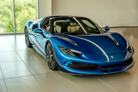 Blue Ferrari artistic rendering