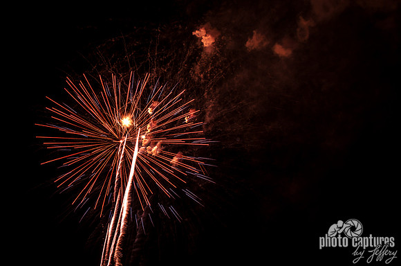 Firework Exploding Over Percy Priest Lake