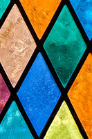 Several Colorful Diamond Stained Glass Window