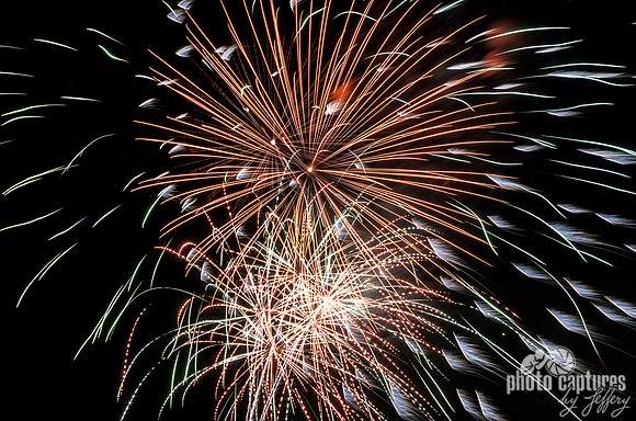Fireworks In Night Sky Nashville Shores