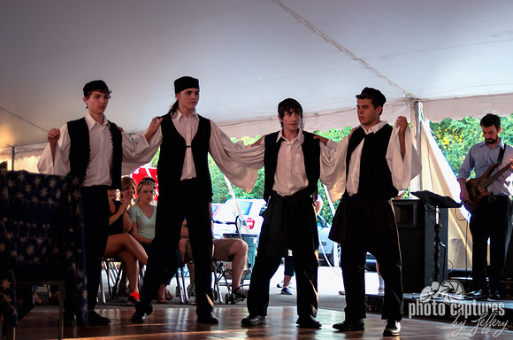 Dancers With Table Greek Festival