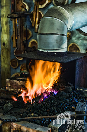 Heat Of Flames In Blacksmith Shop