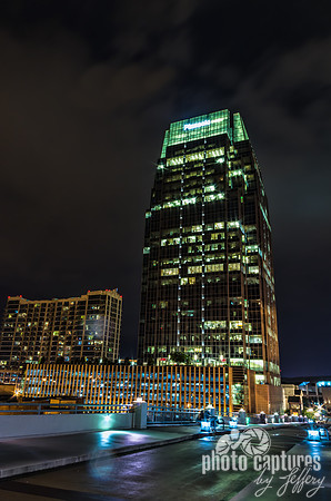 Pinnacle Building In Nashville TN Lit Up At Night