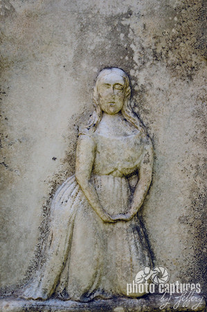 Female Kneeling Carved Monument