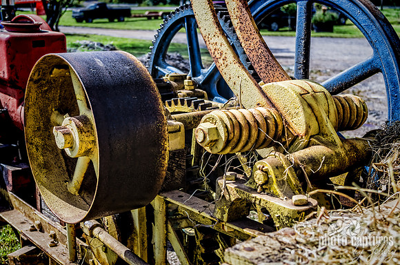 Antique Hay Baler Machinery With Hay Scottsboro-Jordonia Antique Tractor and Car Show