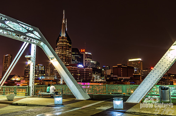 A Couple On Shelby Street Pedestrian Bridge Nashville TN