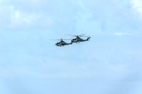 Two Helicopters Close Together