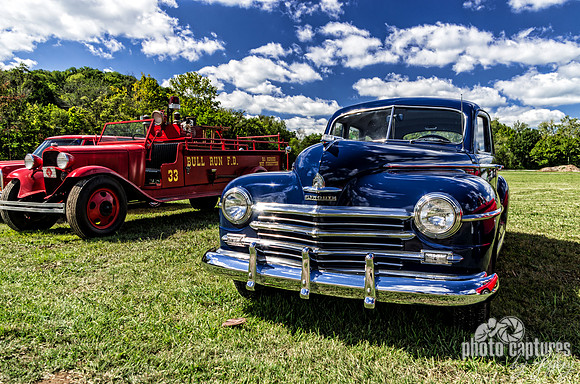 Classic Car and Classic Fire Engine