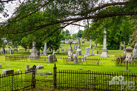 A nice view inside Maplewood Cemetery