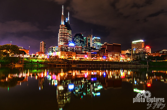 Music City Nashville TN Skyline On Riverfront