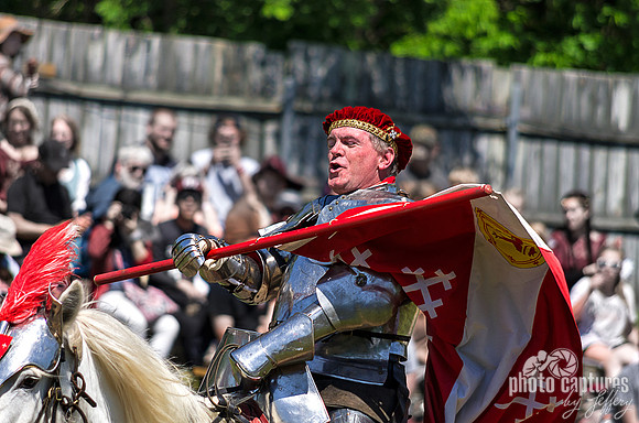 Knight Riding With Regional Flag Renaissance