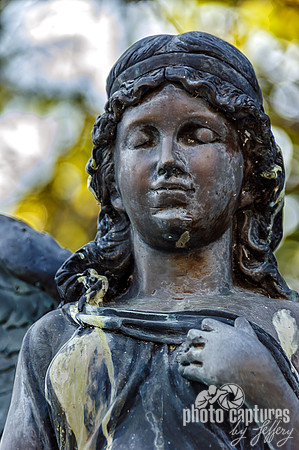 Turned to the Right Portrait Angelic Winged Female Angel