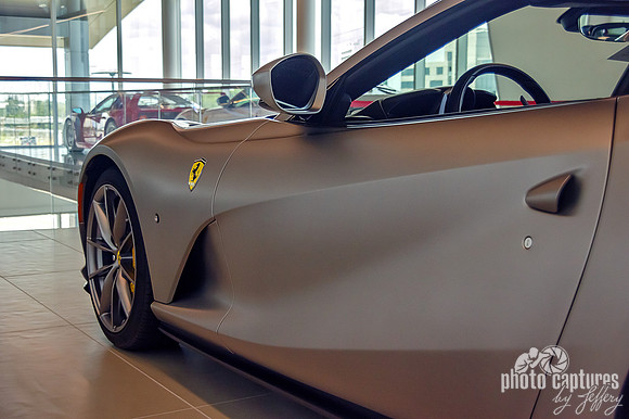 Mat Silver Ferrari Front Side View