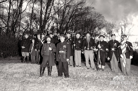 Civil War Soldier re-enactors black and white