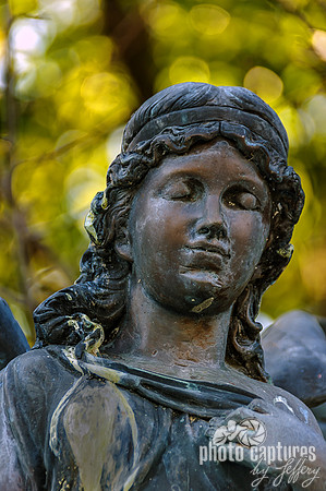 Turned to the Left Portrait Angelic Winged Female Angel